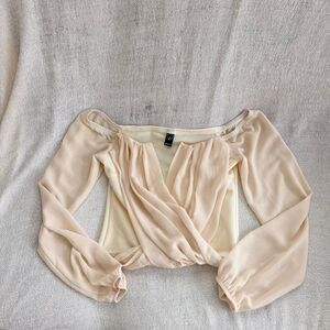 Windsor Women's Elegant Cream Top Ruching Blouse